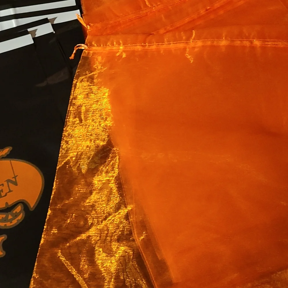✅️Halloween SET 12x15.5x 2.5 Mil PolyMailers AND 10 ct orange Drawstring B…